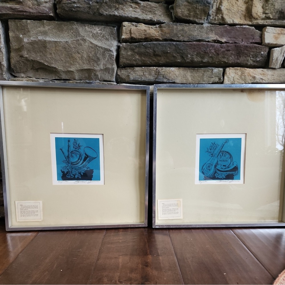 Lot of 2 Ernest Guerrero Serigraph Print Signed Numbered Robert Sills Gallery